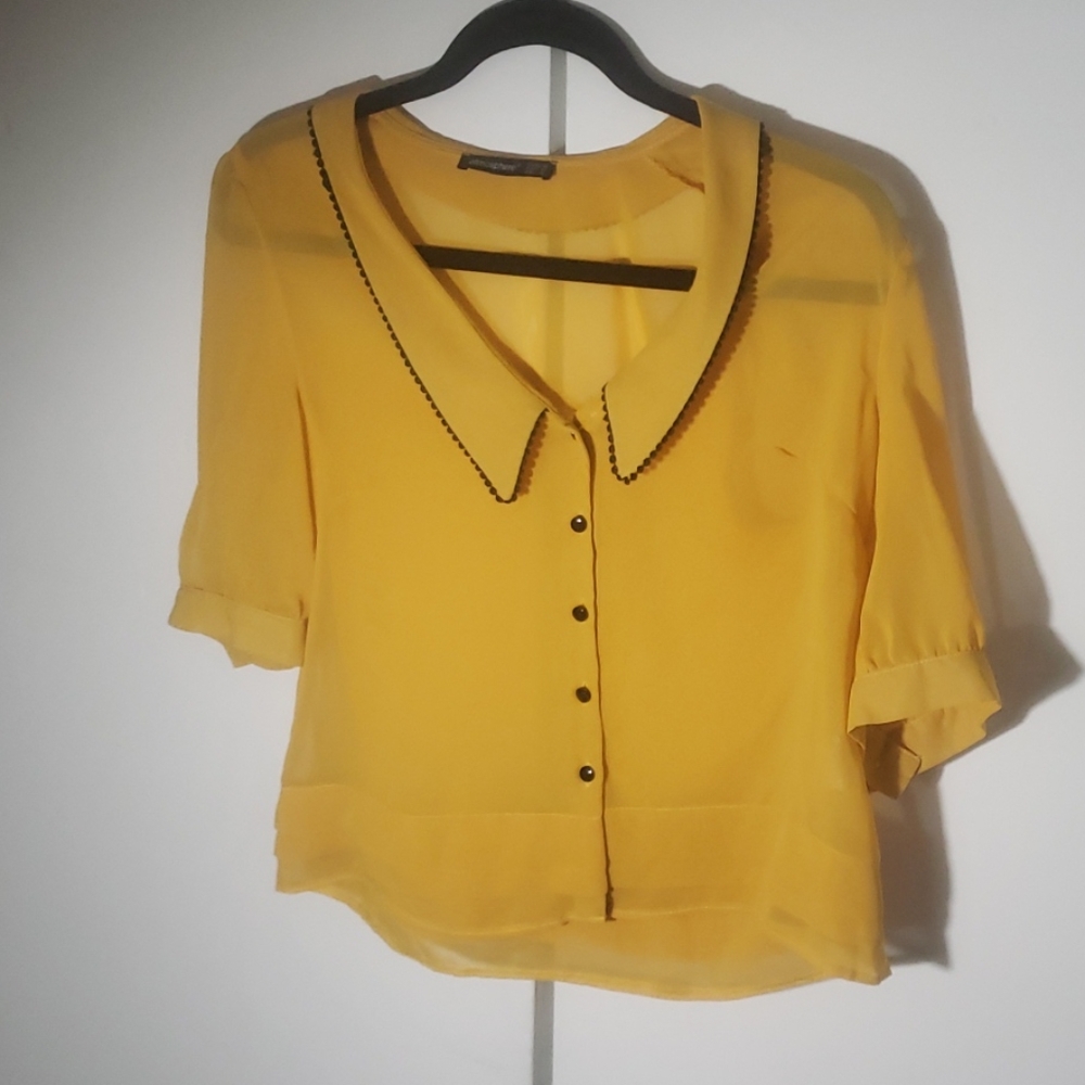 classic femme sheer button up